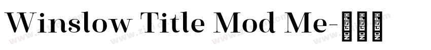 Winslow Title Mod Me字体转换 Winslow Title Mod Me字体转换